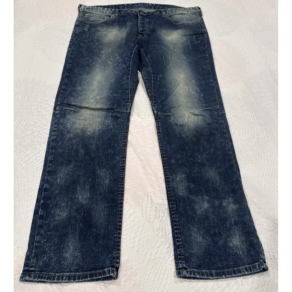 Calvin Klein Denim Men's Slim Straight Fit Jeans Dark Wash Blue Size 40 x 32 - Picture 1 of 16